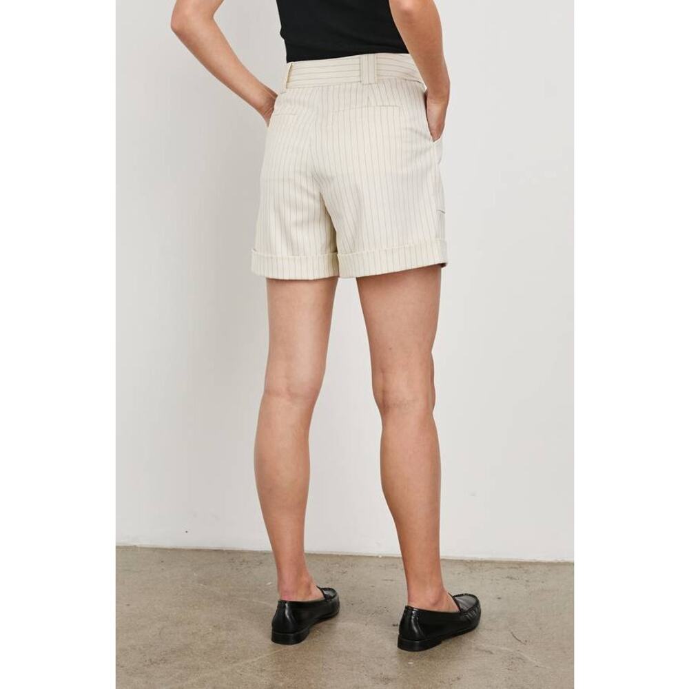 Rails Maryam Short in Birch Pinstripe 6 NWT Suiting Minimalist Quiet Luxury Chic - Picture 2 of 7